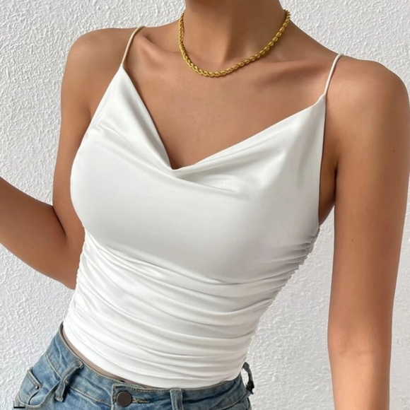 Dropped Front Ruched top - Picture 2 of 2